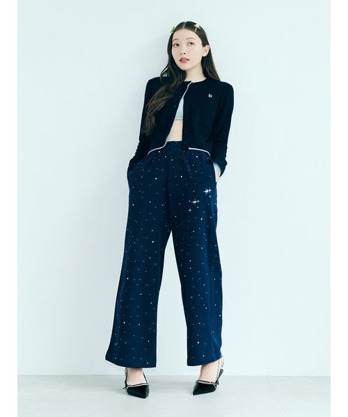 「LILY BROWN」 ニットカーディガン ONE SIZE ネイビー レディース_画像7