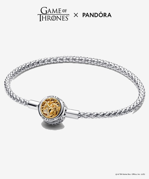 PANDORA（パンドラ） ブレスレット 17cm シルバー×ゴールド レディース