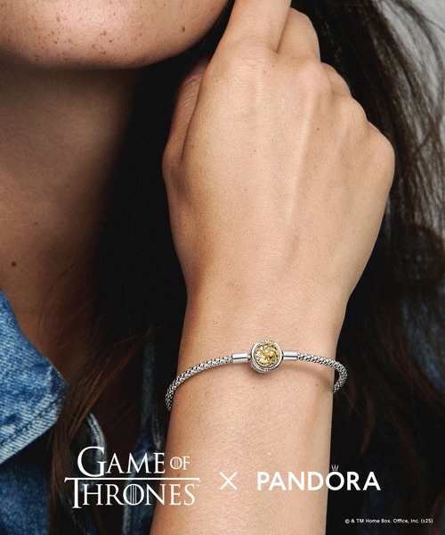 PANDORA（パンドラ） ブレスレット 17cm シルバー×ゴールド レディース