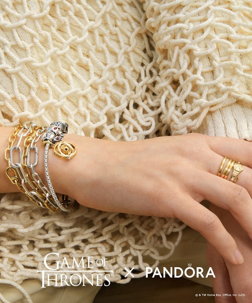 PANDORA（パンドラ） ブレスレット 17cm シルバー×ゴールド レディース