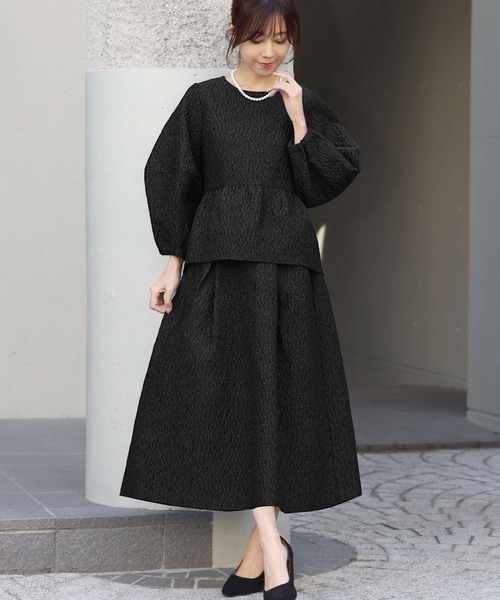 「Flolia」 スカートスーツ S ネイビー レディース_画像9