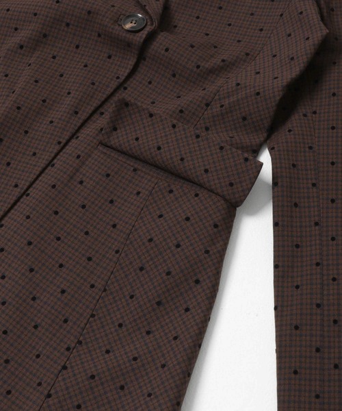 ジャケット テーラードジャケット GANNI　FLOCKCHECK SUITING BLAZER レディースの画像