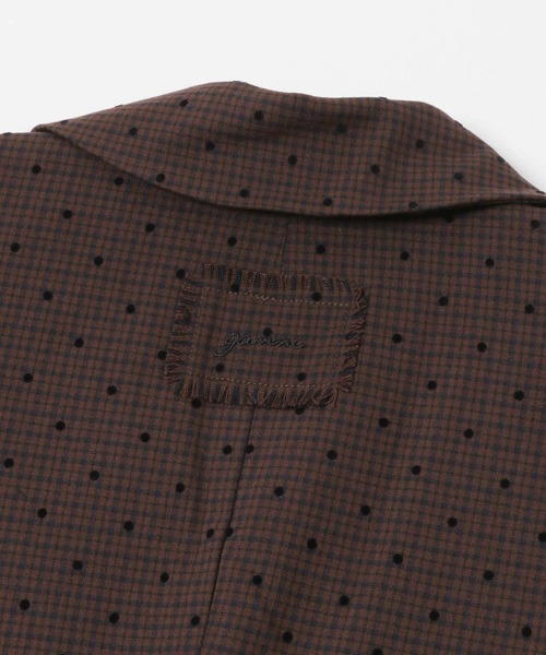 ジャケット テーラードジャケット GANNI　FLOCKCHECK SUITING BLAZER レディースの画像