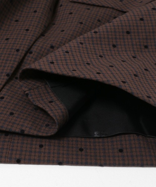 ジャケット テーラードジャケット GANNI　FLOCKCHECK SUITING BLAZER レディースの画像