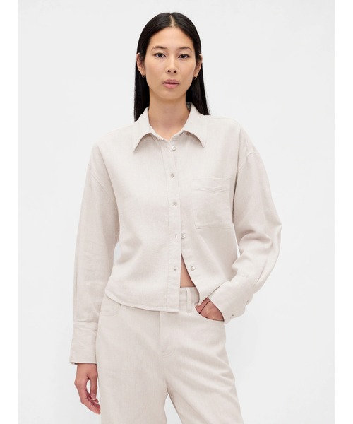 GAP（ギャップ） リネンシャツ ブラウス シャツ コットンリネン 