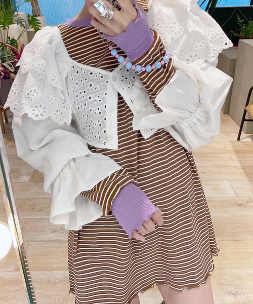 「w closet」 ボレロ FREE ホワイト レディース_画像3