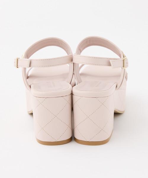 one after another NICE CLAUP 厚底 サンダル 夏 ビジューベルト