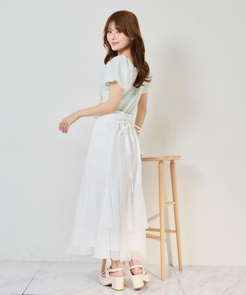 one after another NICE CLAUP 厚底 サンダル 夏 ビジューベルト