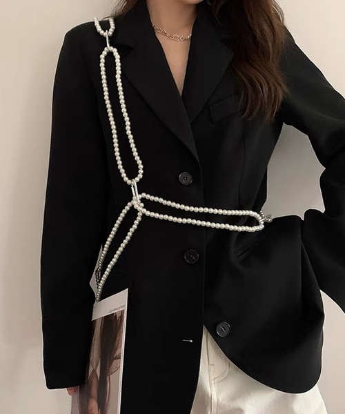「shopnikoniko」 サスペンダー フリー ホワイト レディース_画像4