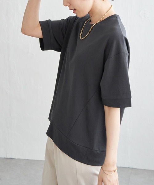 ikka（イッカ） tシャツ 半袖 冷感スウェットライク半袖プルオーバー
