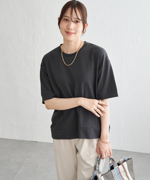 ikka（イッカ） tシャツ 半袖 冷感スウェットライク半袖プルオーバー