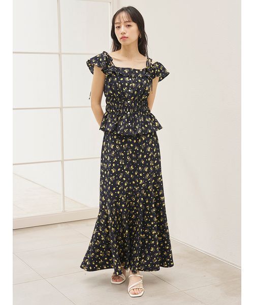 SNIDEL（スナイデル） ロング スカート Sustainableフルーツプリント