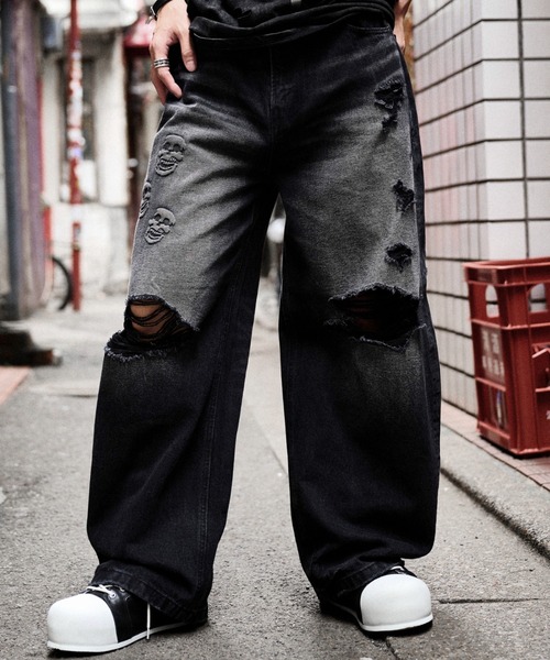 FUGA ワイドパンツ ジーンズ 「FUGA/フーガ」FUGA × 2002 Skull Baggy