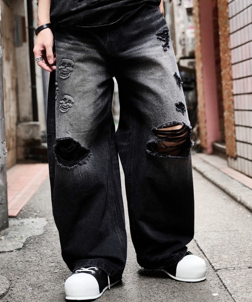 FUGA ワイドパンツ ジーンズ 「FUGA/フーガ」FUGA × 2002 Skull Baggy