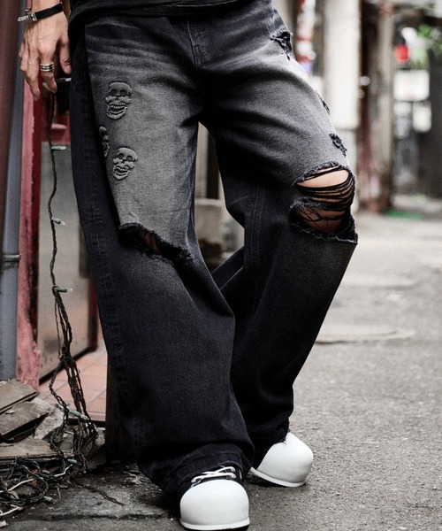 FUGA ワイドパンツ ジーンズ 「FUGA/フーガ」FUGA × 2002 Skull Baggy