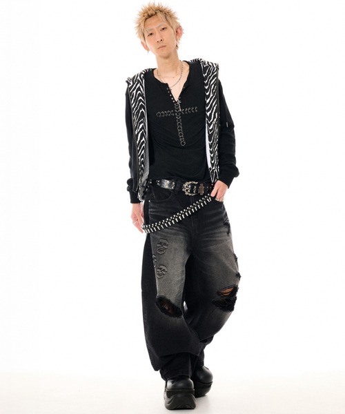 FUGA ワイドパンツ ジーンズ 「FUGA/フーガ」FUGA × 2002 Skull Baggy