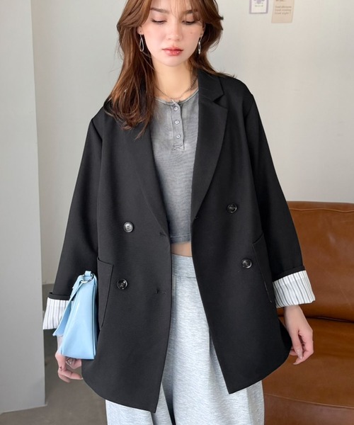 「mily bilet」 テーラードジャケット MEDIUM チャコール レディース_画像5
