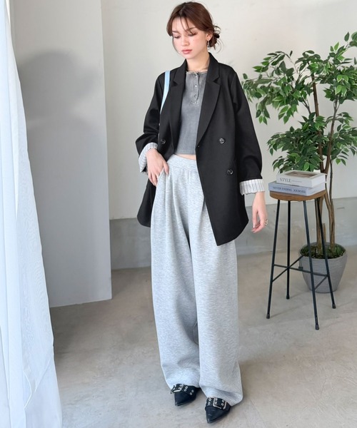 「mily bilet」 テーラードジャケット MEDIUM チャコール レディース_画像8