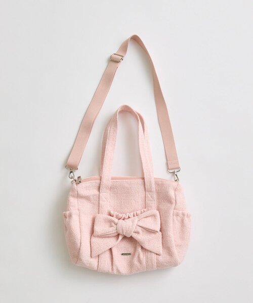 お値引可/イルビゾンテ/ボストンバッグ/ピンク OLIVE des OLIVE（オリーブデオリーブ） ボストンバッグ BIGリボン