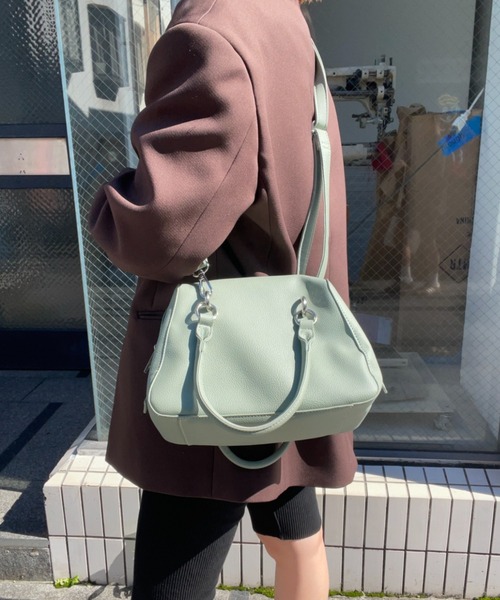 AIDELL ボストンバッグ フェイクレザー2wayミニボストンバッグ/500ml
