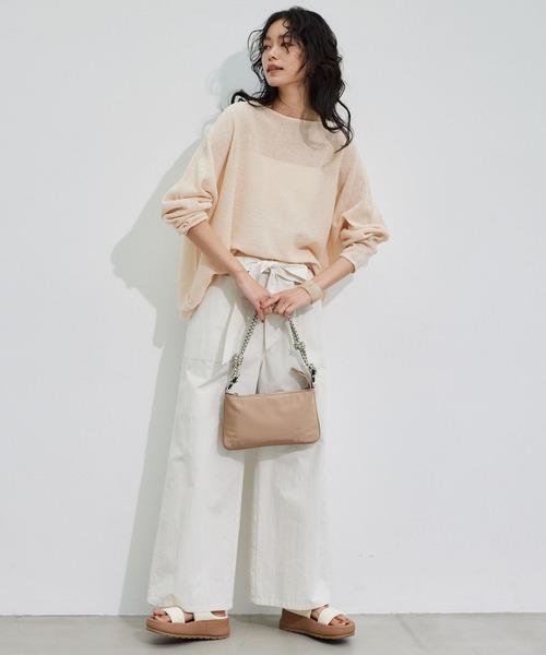 「MOHI」 フラットサンダル 38 オフホワイト レディース_画像3