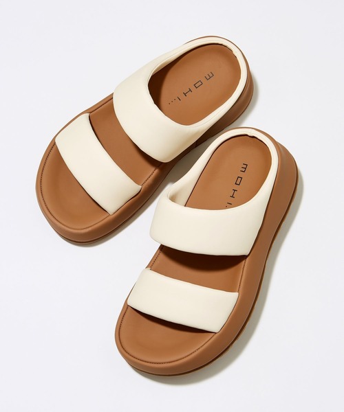 「MOHI」 フラットサンダル 38 オフホワイト レディース_画像5