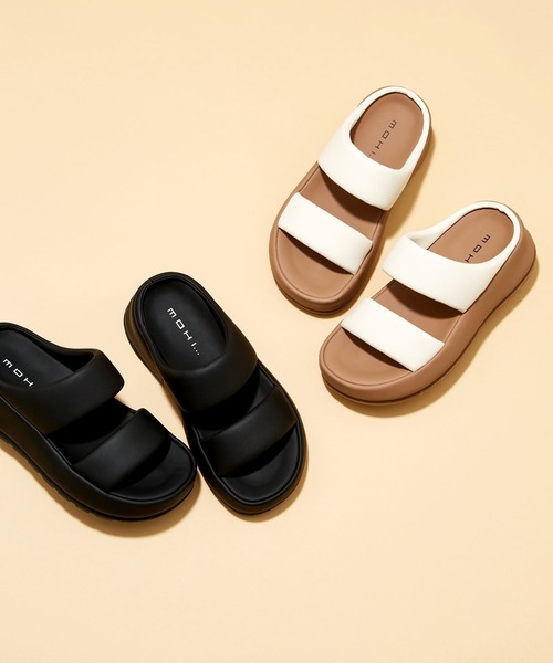 「MOHI」 フラットサンダル 38 オフホワイト レディース_画像7