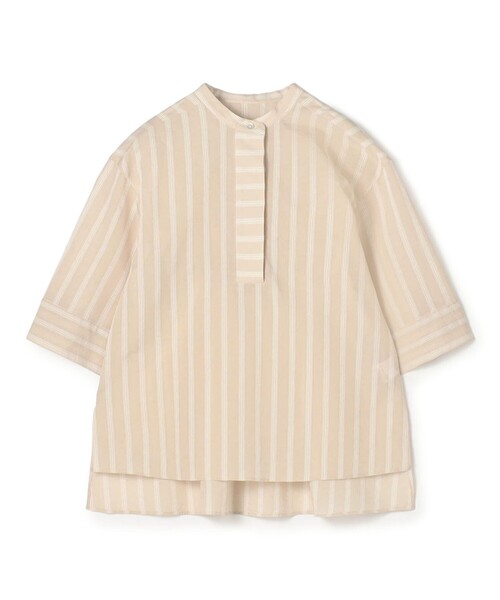 TOMORROWLAND collection ブラウス シャツ エアリーストライプ バック 