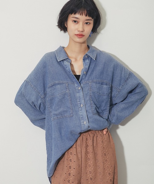 tシャツ シアーデニム裾2wayシャツ レディース : ZOZOTOWN Yahoo!店
