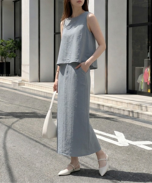 セットアップ 夏 ノースリーブ×ナロースカート レディース : ZOZOTOWN