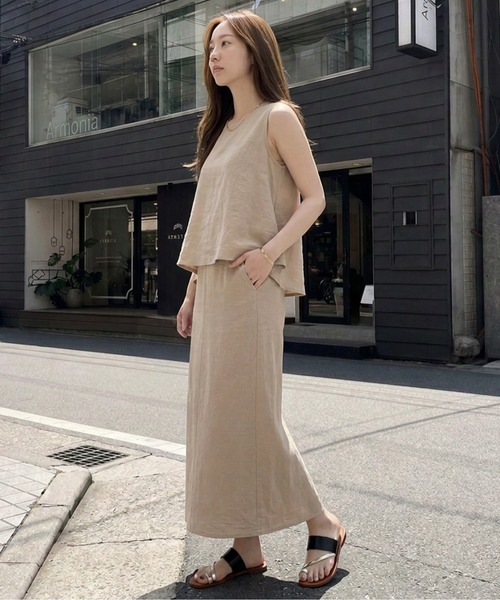 セットアップ 夏 ノースリーブ×ナロースカート レディース : ZOZOTOWN