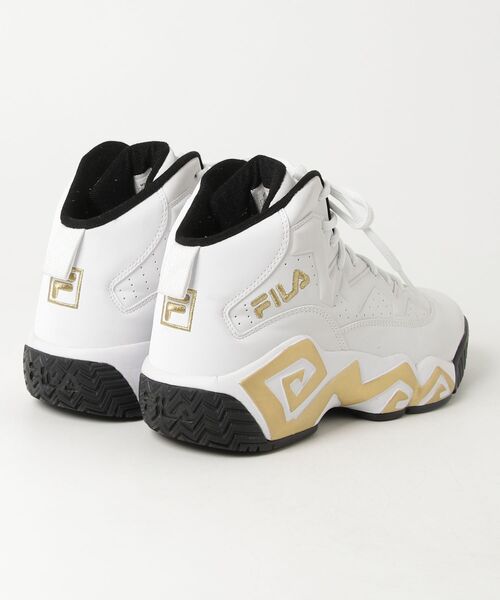 「FILA」 ハイカットスニーカー 27.0cm ホワイト×ゴールド メンズ_画像2