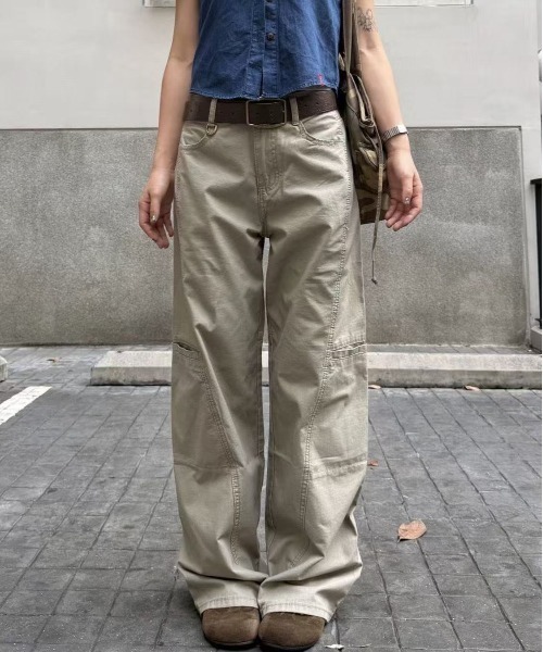 「Lis ardent」 カーゴパンツ L ライトベージュ レディース_画像5