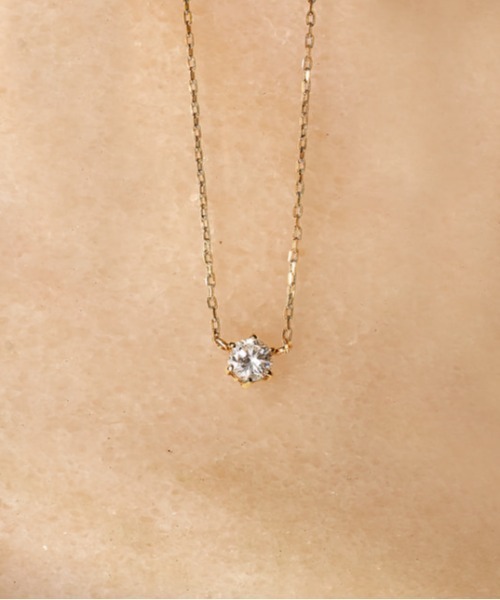 va vendome aoyama ネックレス K18YG 一粒ダイヤモンドネックレス 
