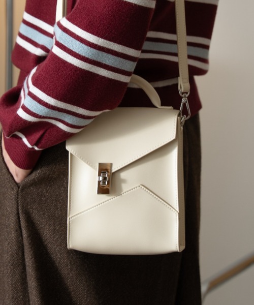 バッグ soerte Square Utility Leather Bag soerte ショルダーバッグ 2way square shoulder bag/2wayスクエア