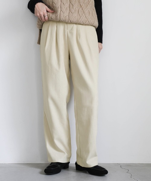 select MOCA（セレクトモカ） スラックス パンツ ピーチスキンタック