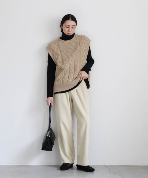 select MOCA（セレクトモカ） スラックス パンツ ピーチスキンタック