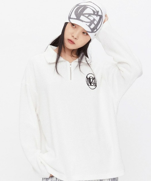 トレーナー スウェット A'GEM/9 × .kom「TARGETTO/ターゲット」TERRY HALF ZIP UP SWEAT SHIRT/テリー