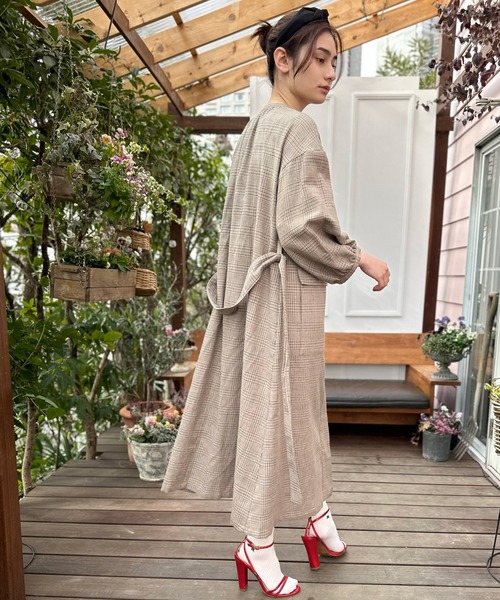 AVIE（アビィ） ワンピース ウールチェックコートドレス : ZOZOTOWN