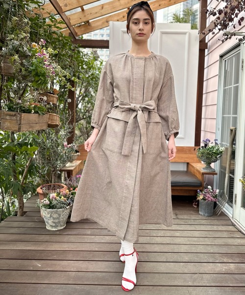 AVIE（アビィ） ワンピース ウールチェックコートドレス : ZOZOTOWN