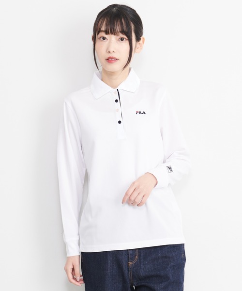 【新品・未使用】【限定品】FILA ポロシャツ L オリーブグリーン WTAロゴ FILA ポロシャツ ポロ フィラ ブランド ロゴ ワンポイント 刺繍 UV