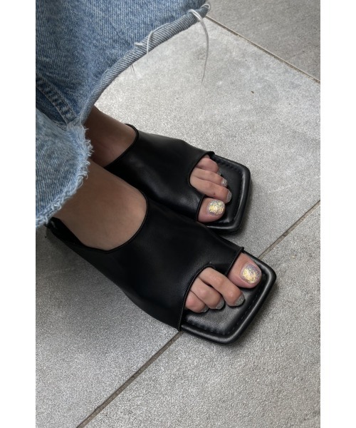 Alia サンダル Leather Slide Sandals レディース : ZOZOTOWN