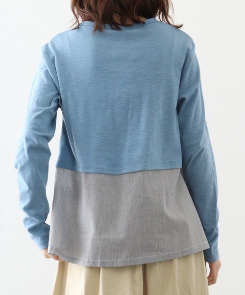 tシャツ EMAGO 裾レイヤード風ロングスリーブ レディース Emago tシャツ EMAGO 裾レイヤード風ロングスリーブ レディース