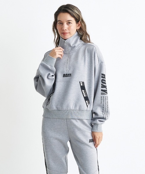 トレーナー スウェット MY WAY STAND ZIP/ロキシー速乾UVカットリラックスフィットハーフZIPスタンドブルゾン レディース ROXY トレーナー スウェット MY WAY STAND ZIP/ロキシー速乾UV