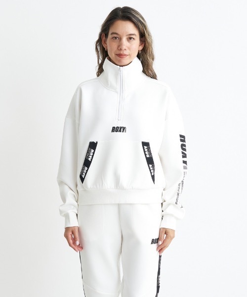 トレーナー スウェット MY WAY STAND ZIP/ロキシー速乾UVカットリラックスフィットハーフZIPスタンドブルゾン レディース ROXY トレーナー スウェット MY WAY STAND ZIP/ロキシー速乾UV