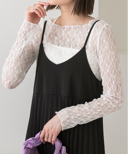 ad thie（アドティエ） tシャツ レイヤード レーストップス レディース