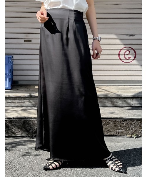 極美品❤️ プランテーション ドット柄ガーゼカットソー 黒 ゆったり 日本製 Re:EDIT（リエディ） ロング スカート 「オケージョン セレモニー