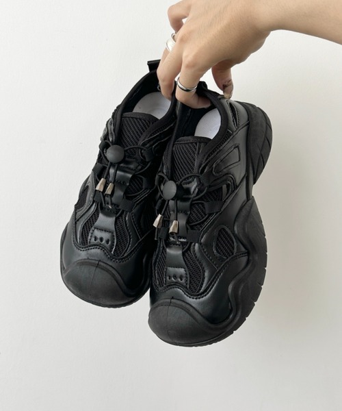 CLEA サンダル ドロストボリュームソール厚底スニーカーサンダル