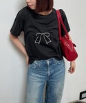 tシャツ 「Delfy」リボンブローチTシャツ...の詳細画像5