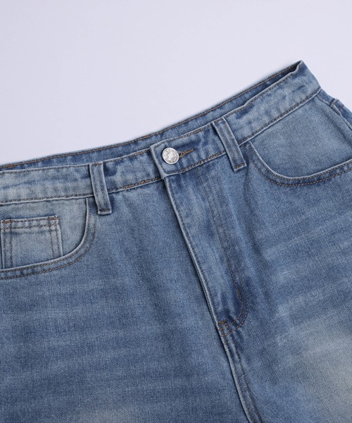 ジーンズ デニム デニムパンツ バックハートストレートデニム